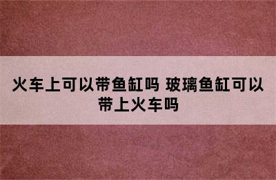 火车上可以带鱼缸吗 玻璃鱼缸可以带上火车吗